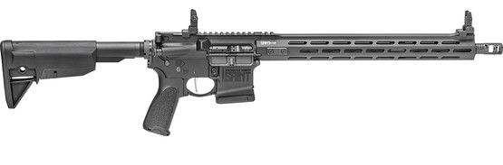 Springfield Saint Victor AR-15 rifle with 10-round capacity magazine, black.